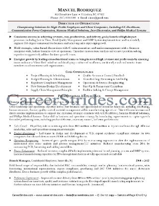 executive resume sample