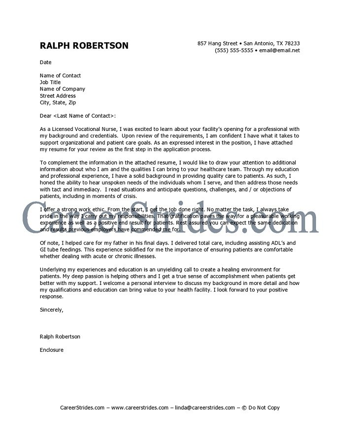 NurseCover Letter