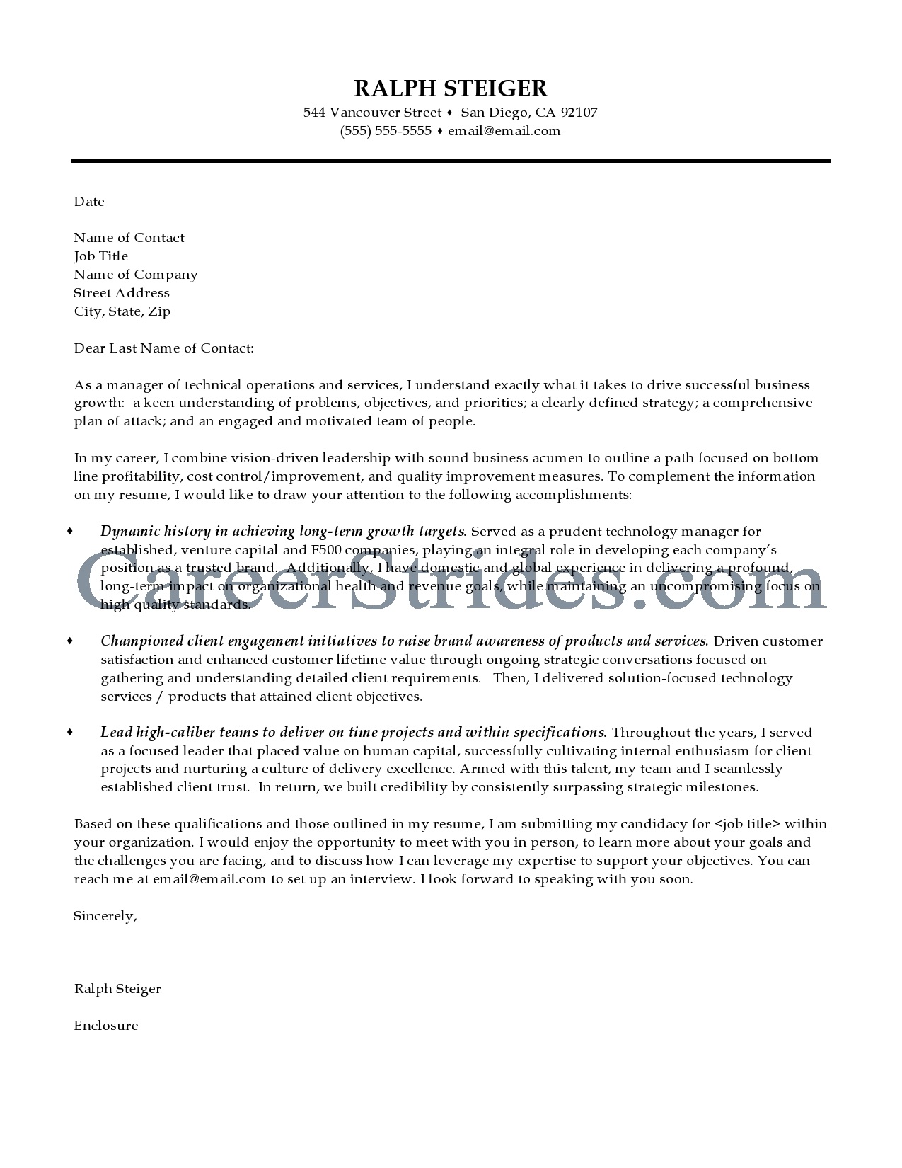 Cover letter examples for information technology