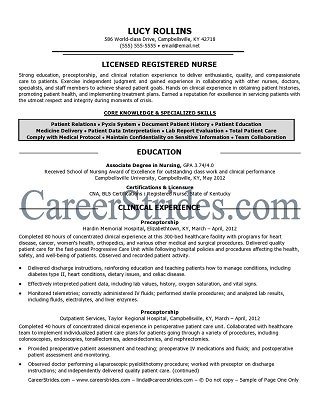 nurse resume writing service sample